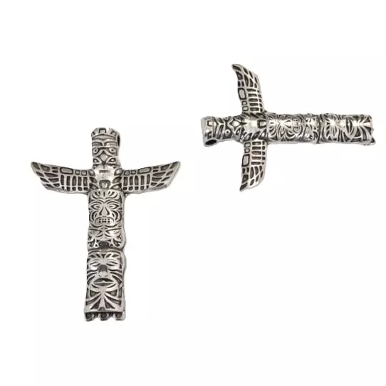 Pendant grand totem avec 3 anneaux