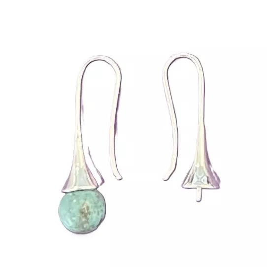 Dormeuse laiton argent pl 10microns en France pour coller des perles