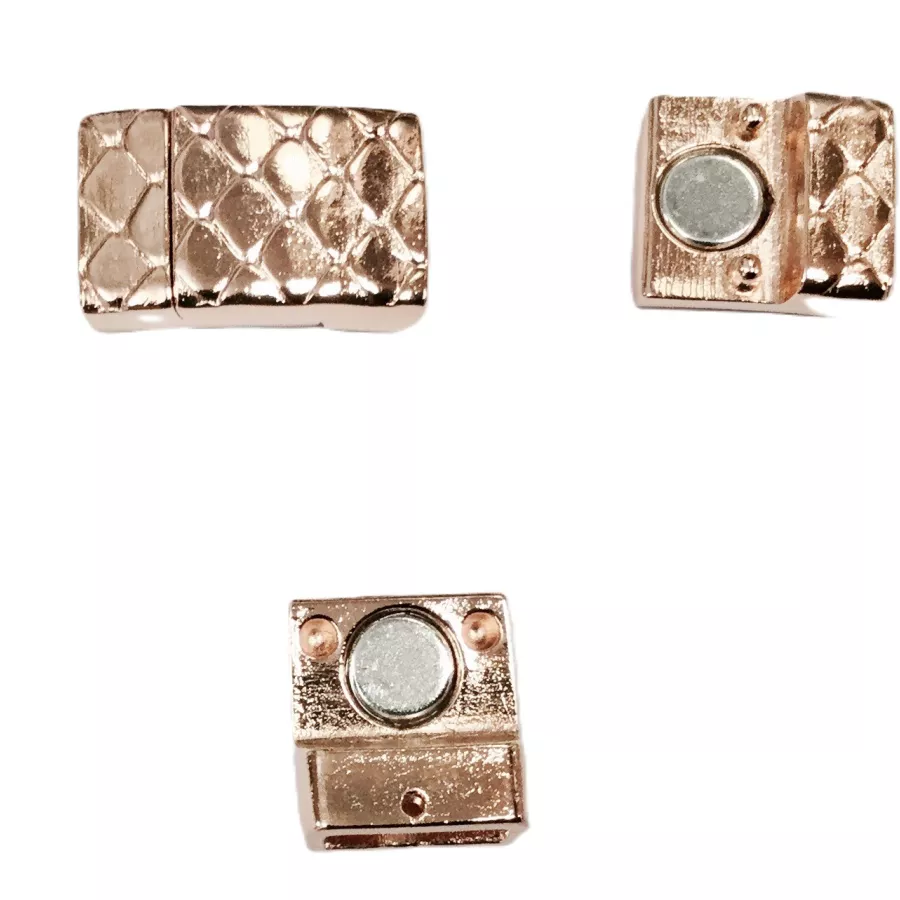 Fermoir aimanté 10mm Serpent - or rose