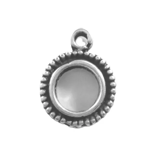 Pendant cercle strié