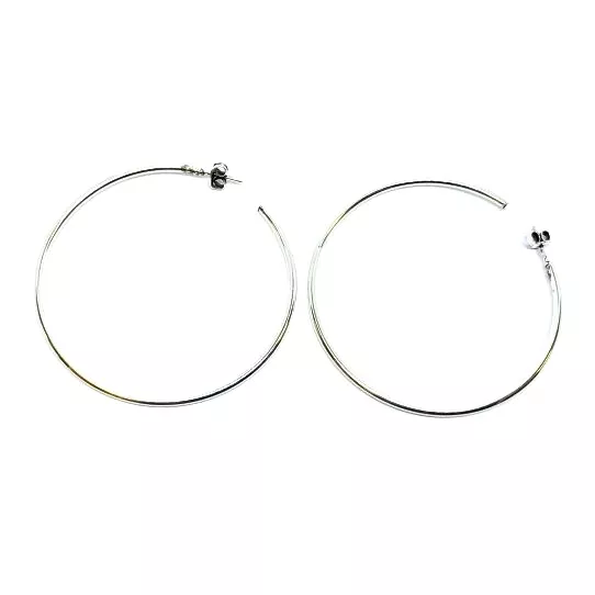 Créoles en laiton 60mm  plaqués 10microns en France