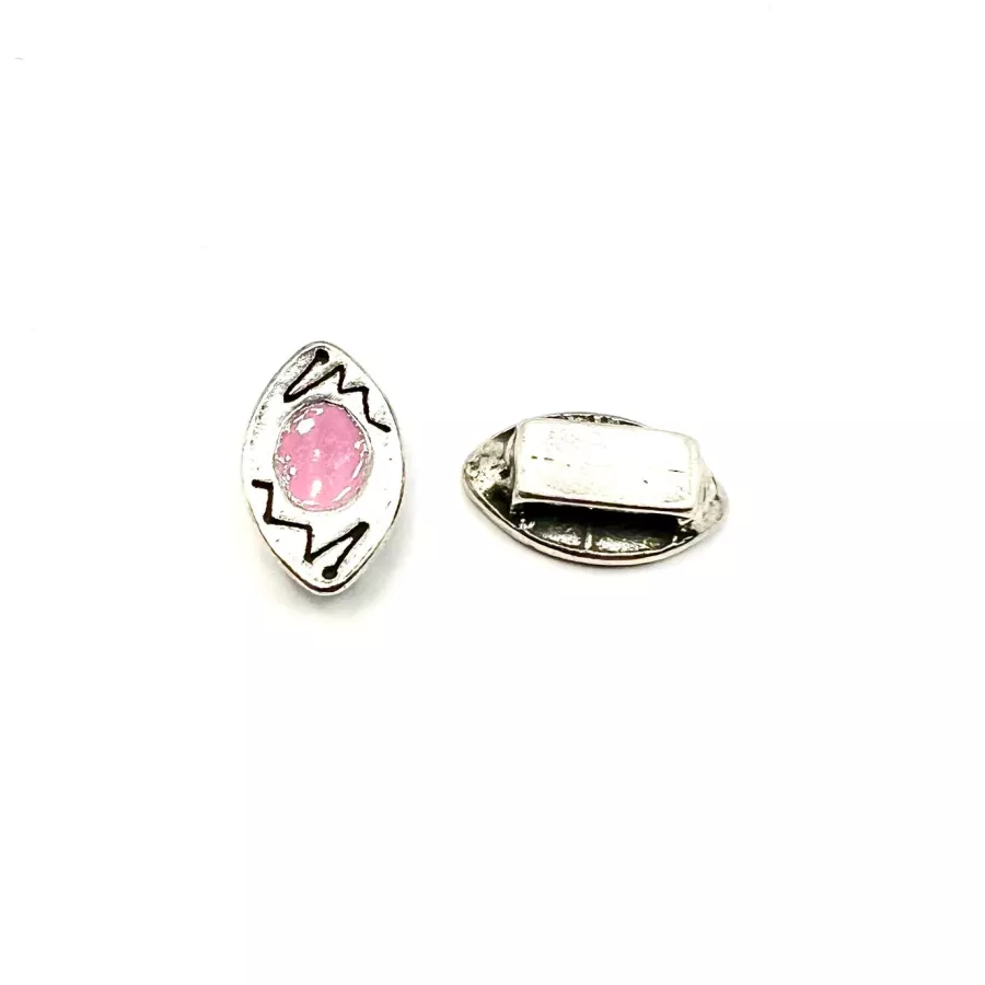 Passant ovale coloré pour cuir plat 10mm - Rose Clair