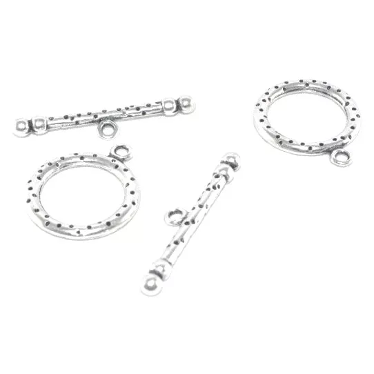 Fermoir T avec des points en zamac