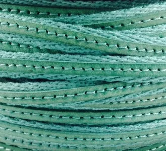 Cuir cousu sur la maille 6mm - Vert