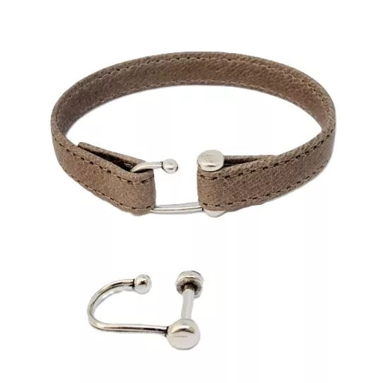 Fermoir crochet pour cuir 10mm