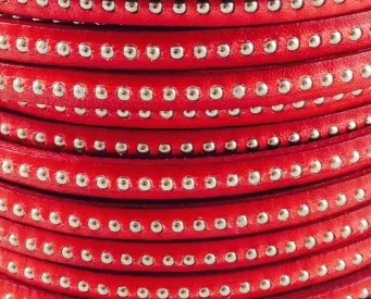 CUIR BILLES 6MM - Rouge