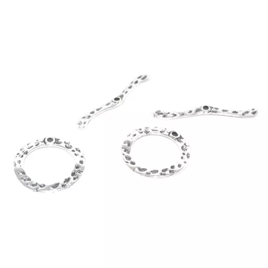 Fermoir T martelé en zamac