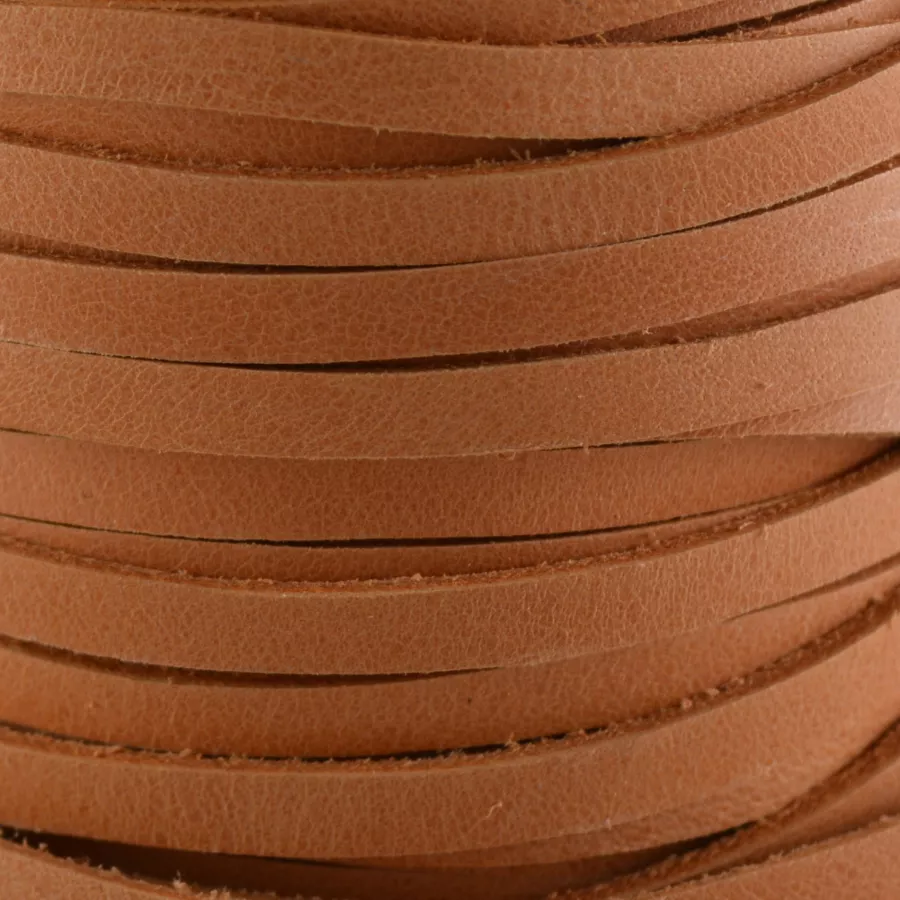 lanière 4 mm en veau non doublé pour sautoir - Orange