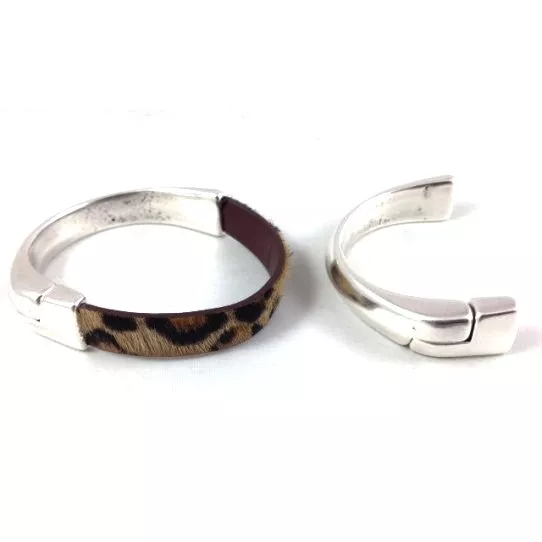 Fermoir demi jonc pour cuir 10mm