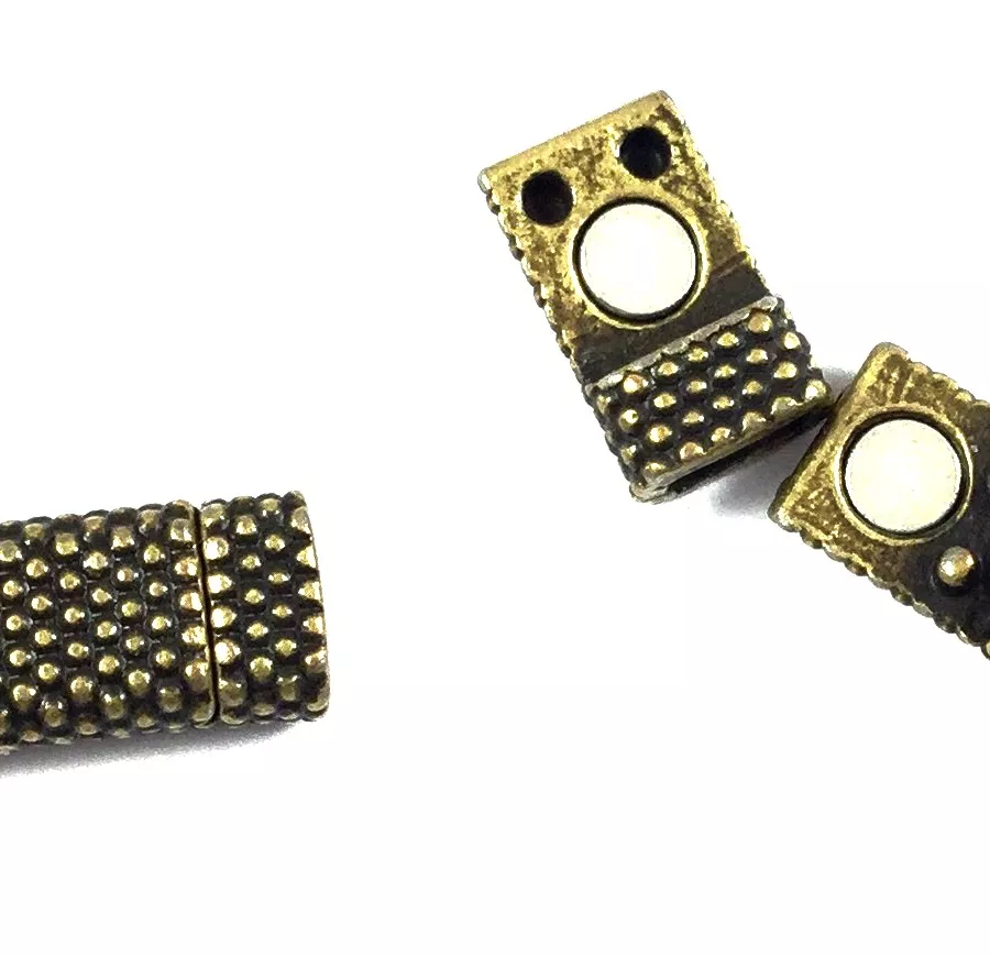 Fermoir aimanté 5x2 diamanté - Bronze