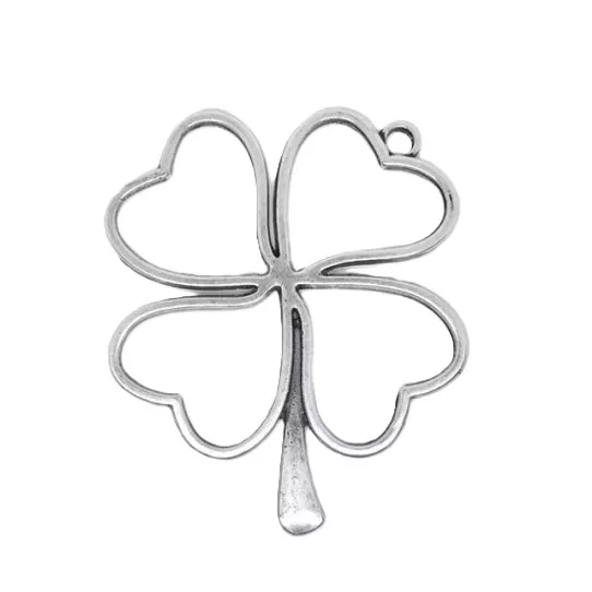 Pendant trèfle à 4 feuille avec anneau