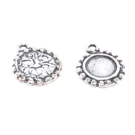 Pendant médaille à coller cabochon