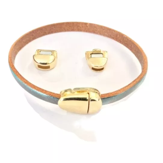 Fermoir aimanté en  5mm, double face, argent ou or, ouverture facile - Or