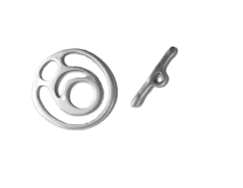 Fermoir T avec motif en zamac