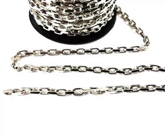 Chaine forçat grand modèle, 8 x 5mm, plaqué 10 microns en France