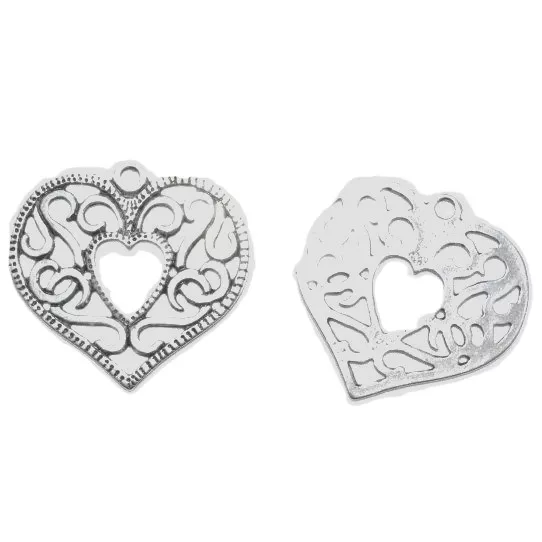 Pendant coeur entrecroisé