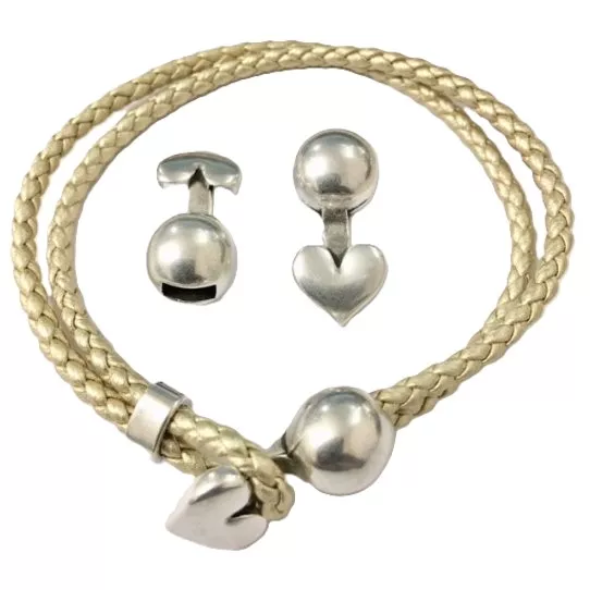 fermoir crochet coeur 2 x 3mm