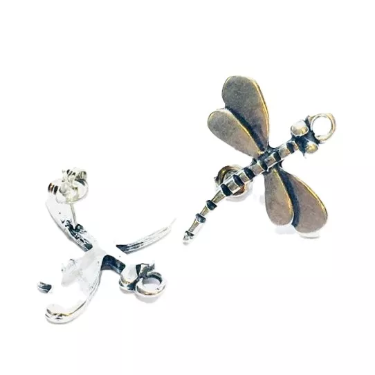 Boucles d'oreilles à clous motif libellule