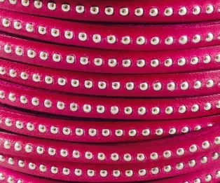 CUIR BILLES 6MM - Fuchsia