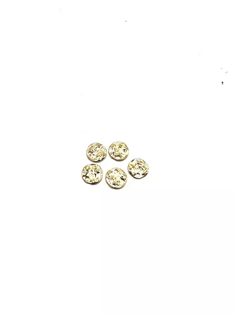 10 Sequins martelés 12mm doré
