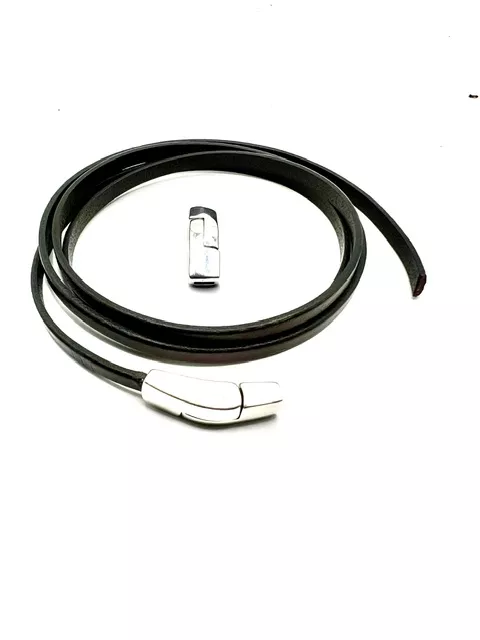Fermoir aimanté pour cuir 5mm plat