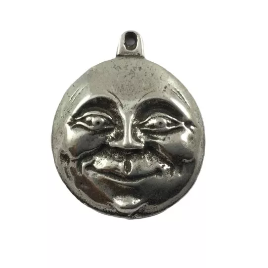 Pendant Lune en étain pl argent
