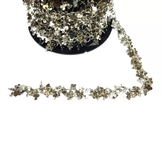 chaîne trèfle en laiton par 20cm