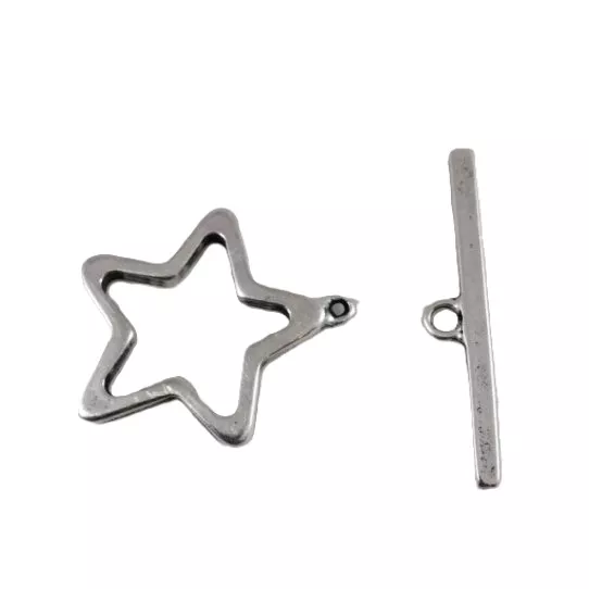 5 Fermoirs t en forme de grande etoile