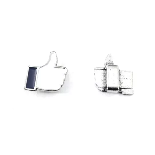 Passant LIKE en étain émaillé pour cuir  6mm