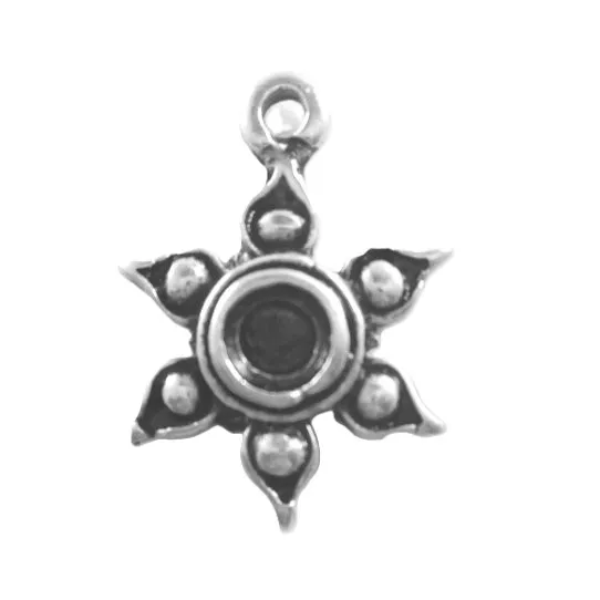 Pendant fleur à strasser