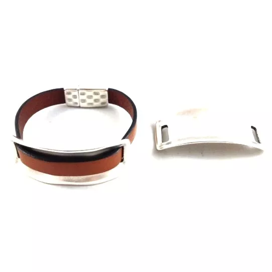 2 Passants  plaque pour cuir 10mm