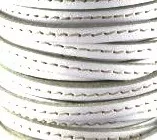 Cuir de veau cousu 5mm - Blanc