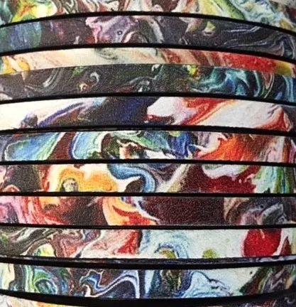 cuir de veau imprimé  - Rouge