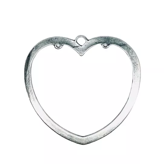 Grand pendant cœur avec anneaux