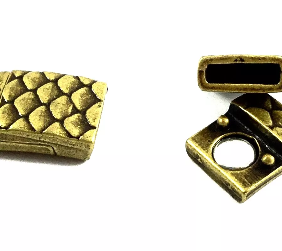 Fermoir aimanté 10mm Serpent - Bronze