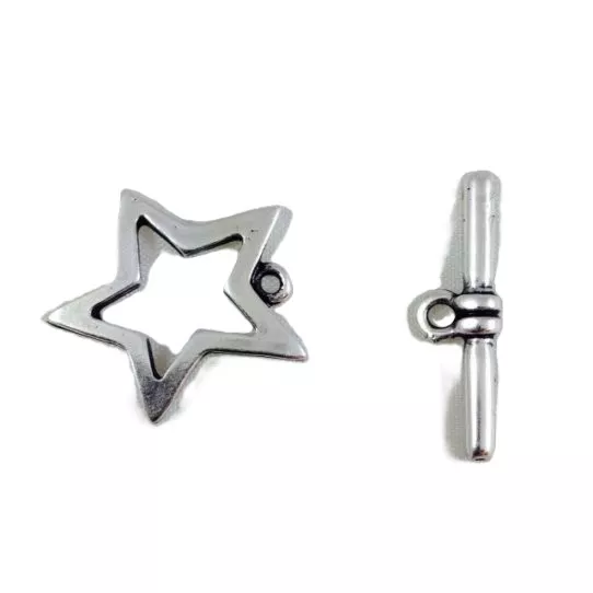10 Fermoirs  t en forme d'etoile