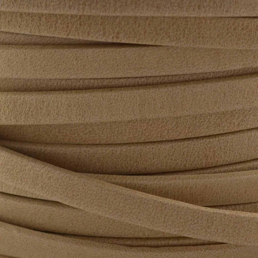 Cuir Chèvre - Plat - 5 mm - Beige