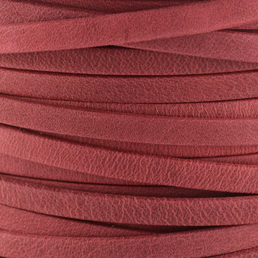 Cuir Chèvre - Plat - 5 mm - Rouge tuile