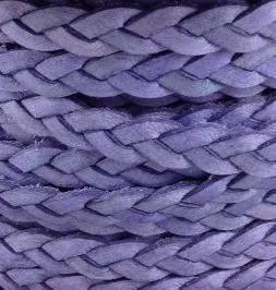 Cuir tressé 6mm-ITALIEN - Lilas
