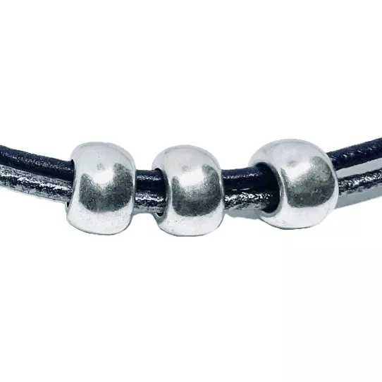 Perles en zamac pl argent 5 mm diametre interieure 8.6mm exterieure