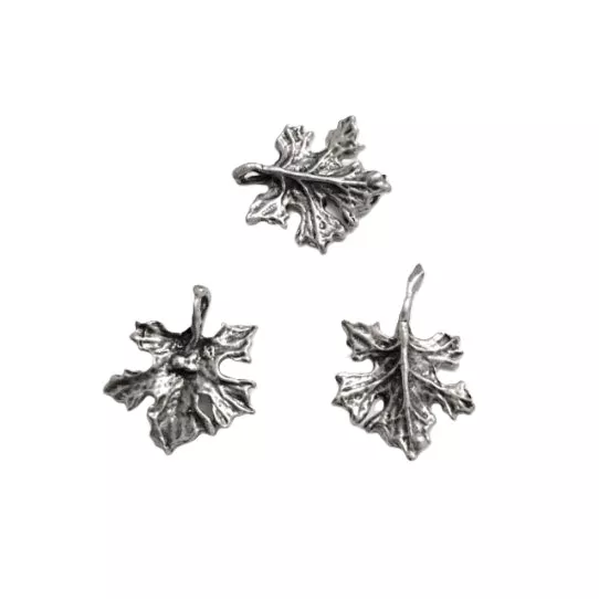 Pendant feuille en fonte de laiton