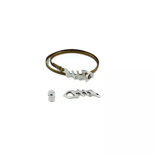 Fermoir T en forme d'arêt de poisson