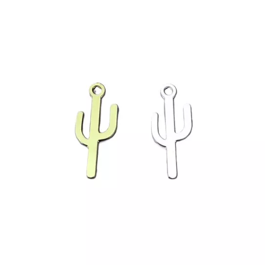 Pendant Cactus en laiton plaqué en France - Or