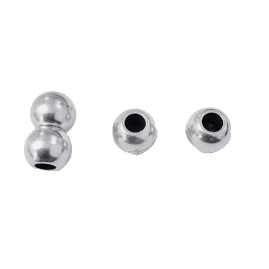 Fermoir aimanté 2 boules pour cuir rond 5mm