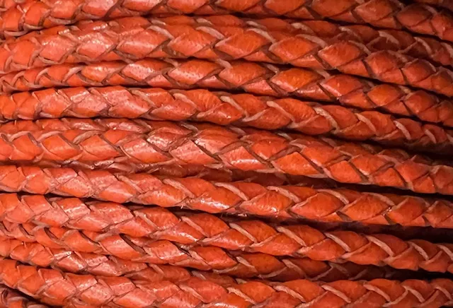 Tresse rond 4mm - Orange