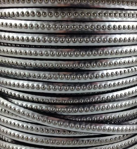 Cuir bille metalisé - Argent