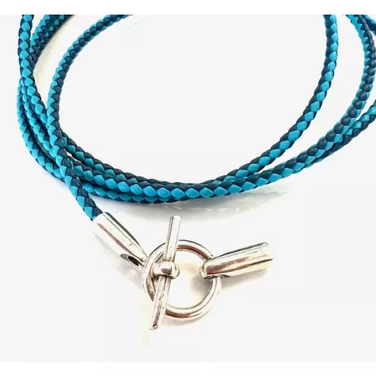 Fermoir T pour cuir rond 3mm ARGENT VIF 10MICRONS FRANCAIS - argent vif