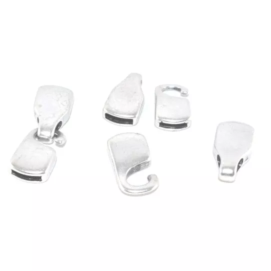 Fermoir Crochet en zamac pour cuir 10mm plat