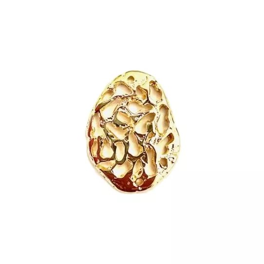 Intercalaire ou pendant ajourés doré 29.4 x 22.5mm