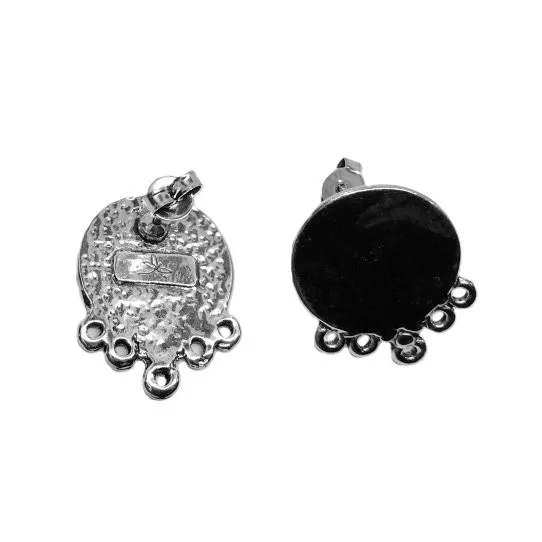 Boucles d'oreilles à clous, en étain pl 10 microns fab. FR